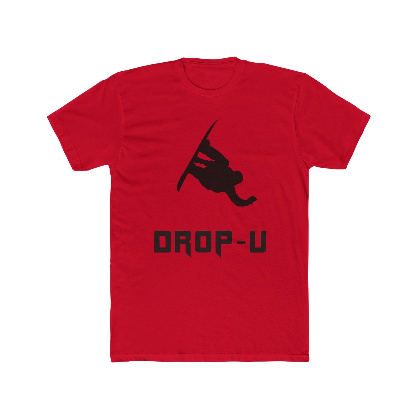 Unisex Cotton Crew Tee with 'DROP-U' Graphic - Perfect for Snowboarders, Casual Wear, Gifts for Adventure Lovers, Winter Sports