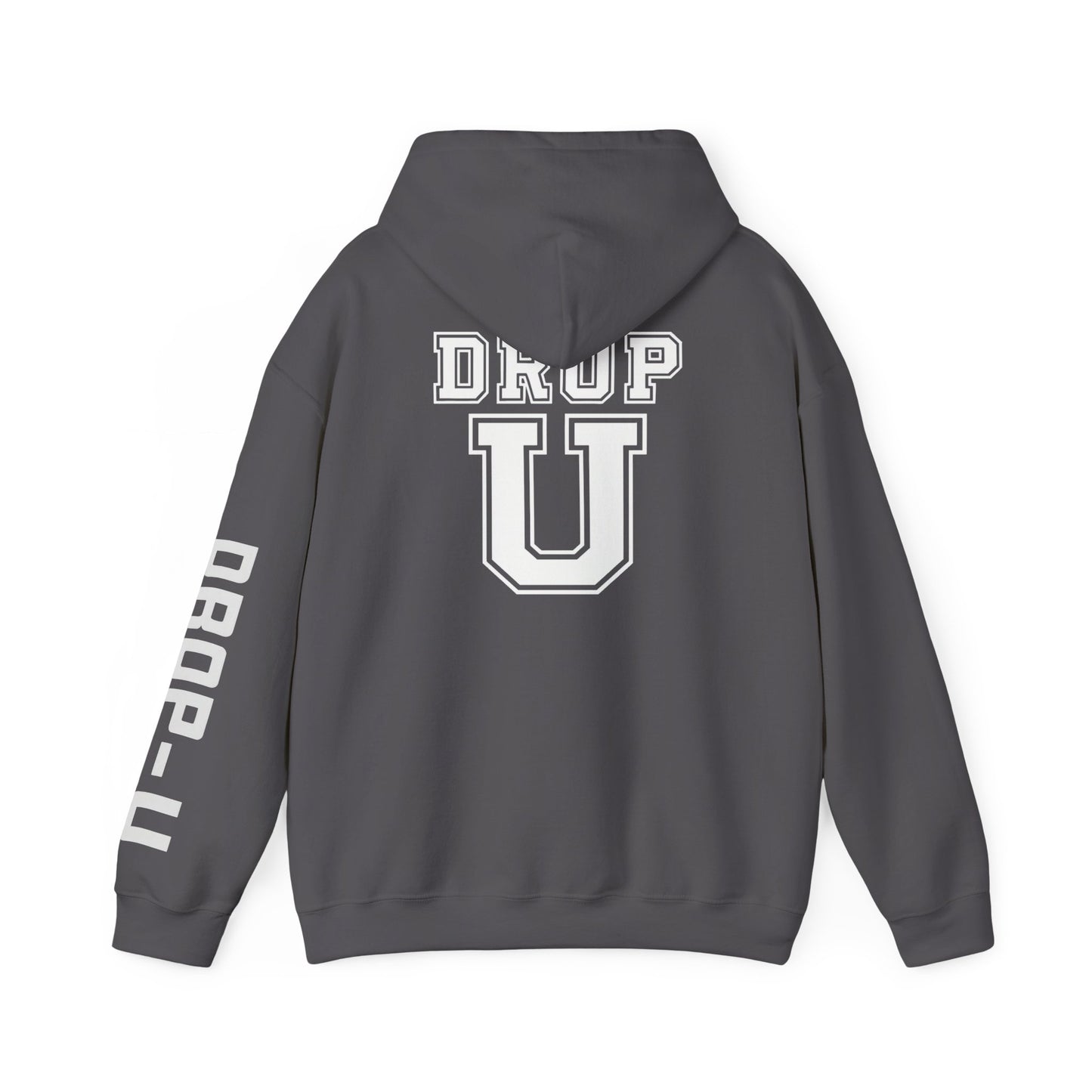 DROP U University Trendy Unisex Hooded Sweatshirt