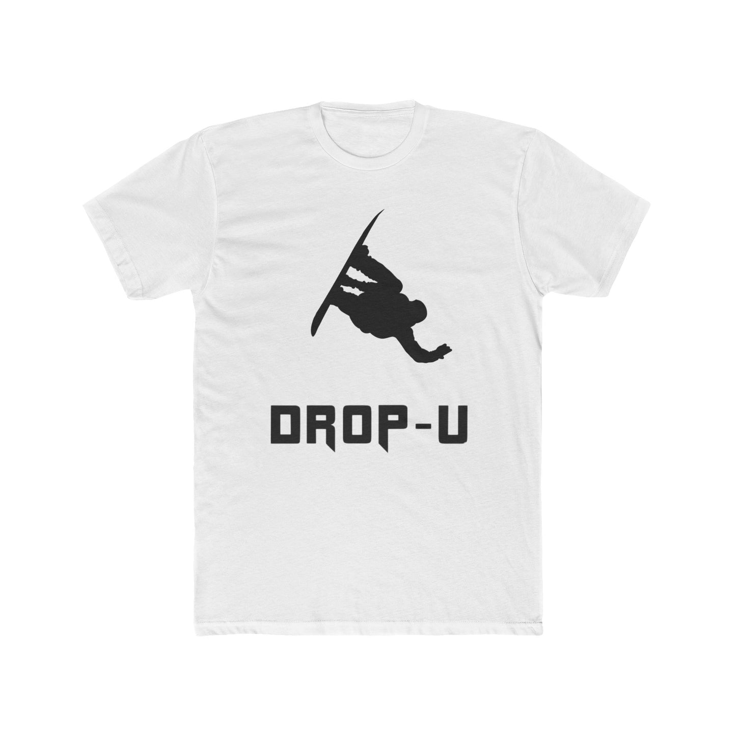 Unisex Cotton Crew Tee with 'DROP-U' Graphic - Perfect for Snowboarders, Casual Wear, Gifts for Adventure Lovers, Winter Sports