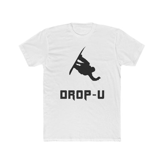 Unisex Cotton Crew Tee with 'DROP-U' Graphic - Perfect for Snowboarders, Casual Wear, Gifts for Adventure Lovers, Winter Sports