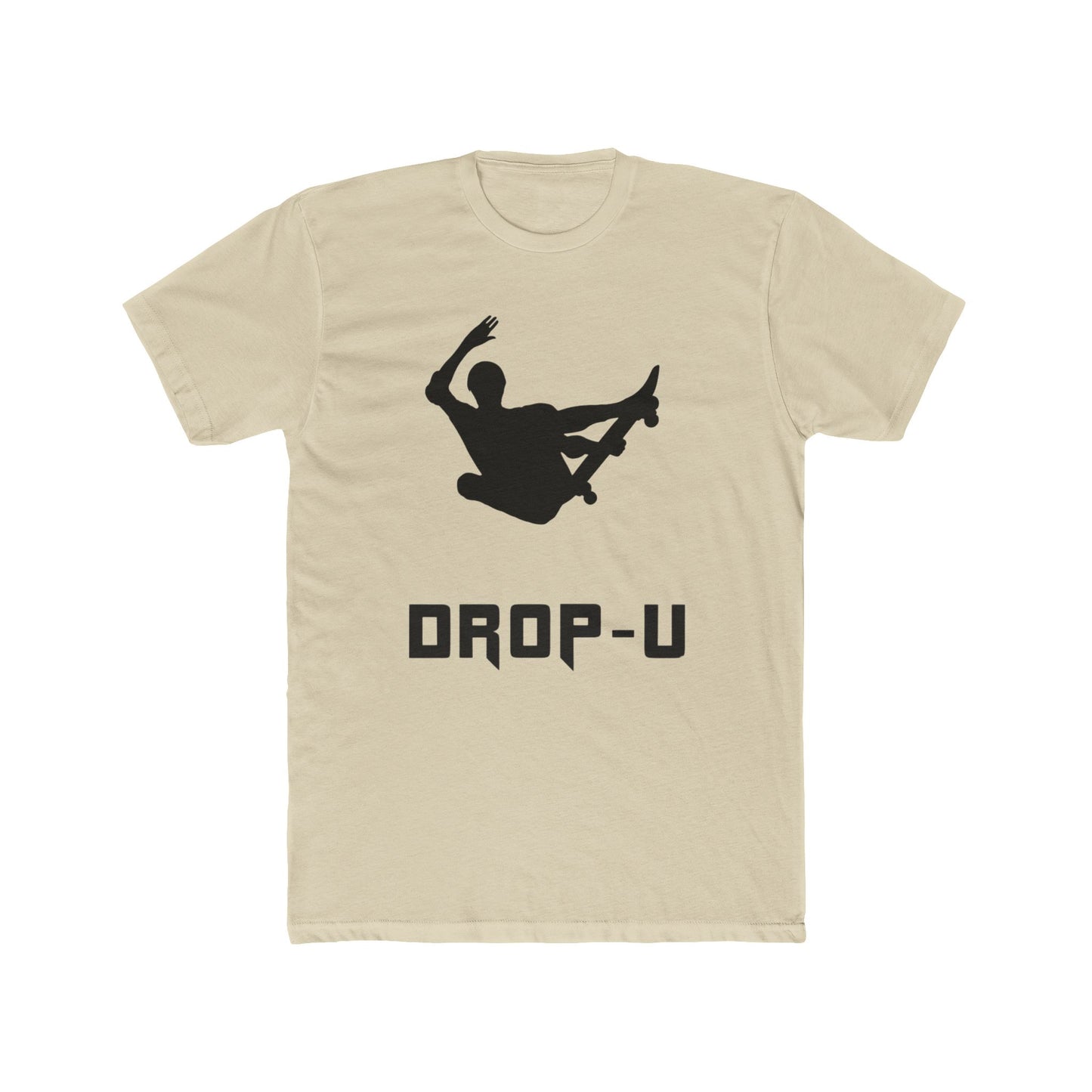 DROP U Skateboarding Unisex Cotton Crew Tee