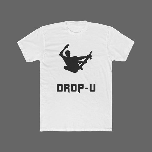 DROP U Skateboarding Unisex Cotton Crew Tee