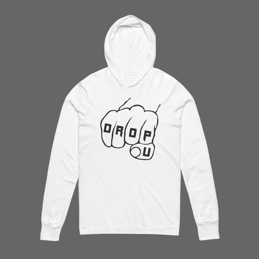 DROP U Fist Unisex Hooded Long Sleeve Tee